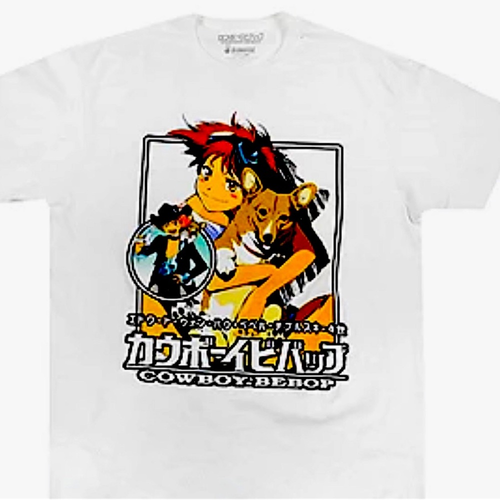 17. Cowboy Bebop Mens Crew Neck Short Sleeve Classic Fit Anime Graphic T-Shirt